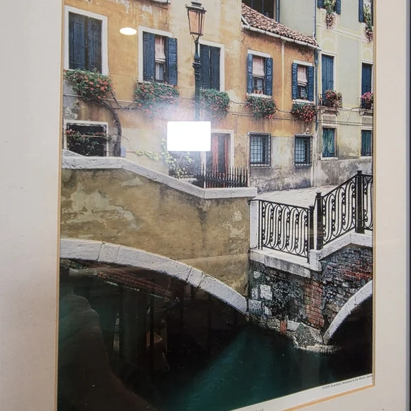 Framed Venice Canal Print "Where Bridges Meet" | Scanlans Travel Art 17" - Picture 5 of 13